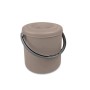 STEFANPLAST PATTUMIERA EUREKA CON COPRCHIO COLORE TORTORA CHIARO LT. 20 cm 31x37h