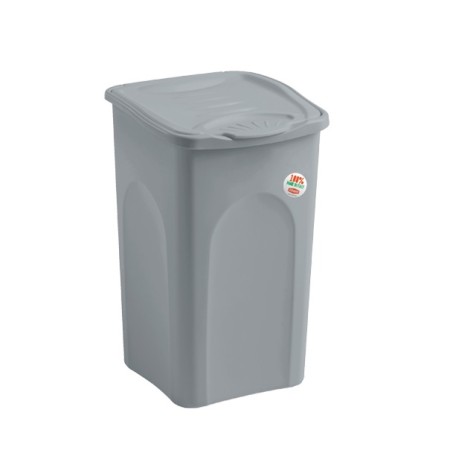 Stefanplast Portabiancheria Linea Primavera Chiuso Stone Grey cm. 37x37x56h. lt. 50