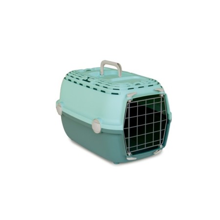 STEFANPLAST TRASPORTINO PER CANI HORIZON COLORE VERDE INGLESE/ARTIC BLUE cm 48x32x30h