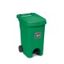 STEFANPLAST URBAN ECO SYSTEM BIDONE CON RUOTE E PEDALE VERDE LT. 60 51x40x65h.