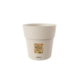 STEFANPLAST VASO IN PLASTICA ETHICA COLORE GESSO cm. 20x19h.