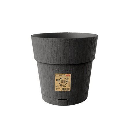STEFANPLAST VASO IN PLASTICA ETHICA COLORE GRAFITE cm. 25x25h.