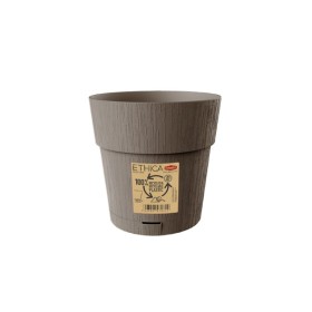 STEFANPLAST VASO IN PLASTICA ETHICA COLORE TORTORA cm. 20x19h.
