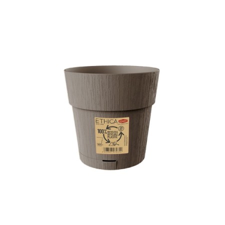 STEFANPLAST VASO IN PLASTICA ETHICA COLORE TORTORA cm. 20x19h.