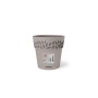 STEFANPLAST VASO IN PLASTICA OPERA DEC. CLOE  GREIGE/GR.QUARZO cm. 15x15h.