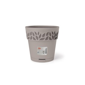 STEFANPLAST VASO OPERA DECORATO CLOE GREIGE/GR.QUARZO cm 20x19h