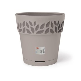 STEFANPLAST VASO OPERA DECORO CLOE COLORE  GREIGE/GR.QUARZO CM. 30x29h.
