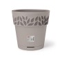 STEFANPLAST VASO OPERA DECORO CLOE COLORE  GREIGE/GR.QUARZO CM. 30x29h.