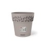 STEFANPLAST VASO OPERA DECORO CLOE COLORE GREIGE/GR.QUARZO CM. 25x25h.