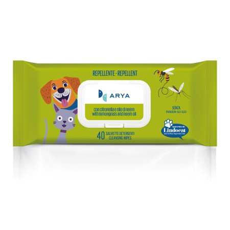 ARYA NEW SALVIETTE DETERGENTI CITRONELLA E OLIO DI NEEM 40 PZ