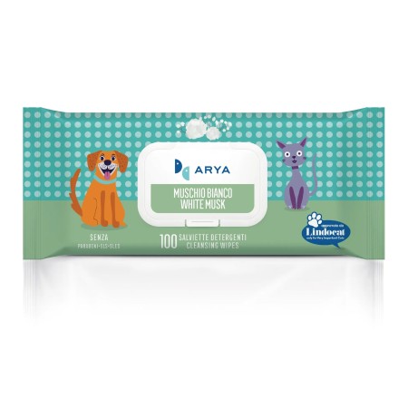 ARYA NEW SALVIETTE DETERGENTI PER CANI E GATTI MUSCHIO BIANCO 100 PZ