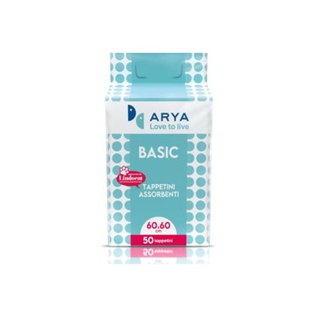 ARYA TAPPETINI ASSORBENTI PER CANI E GATTI 60x60 50 PZ BASIC