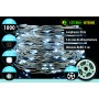 NATALUNA 1000 MICROLED LUCI DI NATALE PER USO ESTERNO CAVO ARGENTO LUCE BIANCA 8 FUNZIONI 50MT+5MT