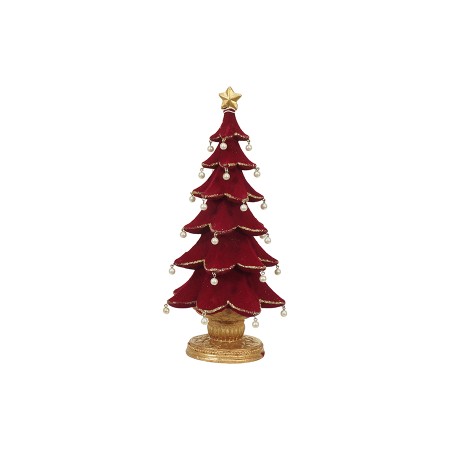 NATALUNA ALBERELLO DI NATALE CON SFERE COLORE BORDEAUX VELLUTATO CM. 30h.