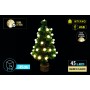 NATALUNA ALBERO LUMINOSO  PER USO INTERNO 45 LUCI LED BIANCO CALDO TRONCO IN LEGNO CM. 45