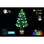 NATALUNA ALBERO LUMINOSO  PER USO INTERNO 45 LUCI LED MULTICOLOR TRONCO IN LEGNO CM. 45