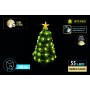 NATALUNA ALBERO LUMINOSO  PER USO INTERNO 55 LUCI LED BIANCO CALDO TRONCO IN LEGNO CM. 60