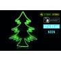NATALUNA ALBERO LUMINOSO A  NEON LED VERDE CON TRASFORMATORE CM. 67x83