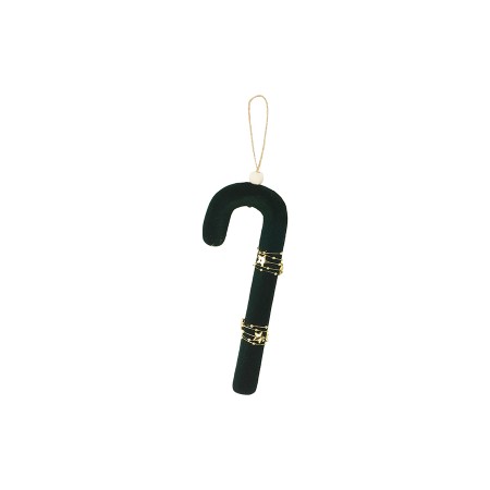 NATALUNA APPENDINO CANDY CANE VELLUTO 7X20CM M.500 VERDE/ORO
