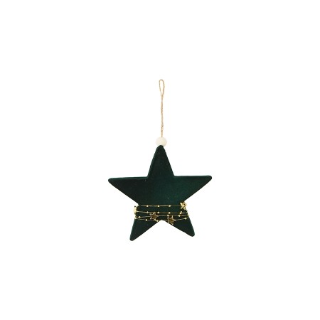 NATALUNA APPENDINO STELLA VELLUTO 14,5CM M.261 VERDE/ORO