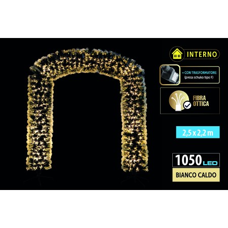 NATALUNA ARCO LUMINOSO PER INTERNO LUCE BIANCO CALDO CM. 2,5x2,2M