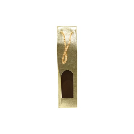 NATALUNA BISTA REGALO PORTABOTTIGLIA COLORE ORO CM. 9x9x38,5