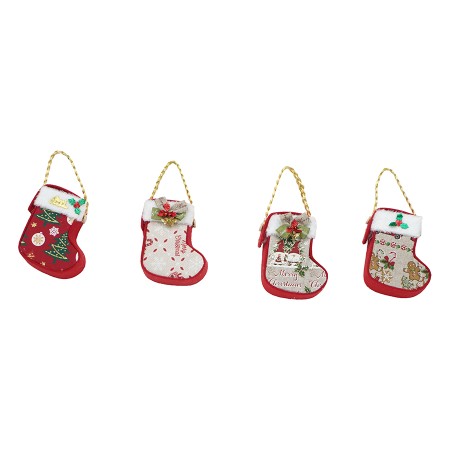 NATALUNA BORSETTA CALZA NATALIZIA 4 COLORI ASSORTITI