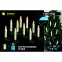 NATALUNA BOX 10Z CANDELE LED LUCE CALDA PER INTERNO CON CLIP PER ALBERO DI NATALE E TELECOMANDO CM. 9