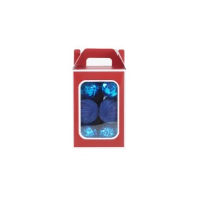 NATALUNA BOX 12 SFERE PALLINE DI NATALE DI COLORE BLU CM. 8