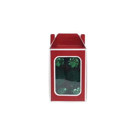 NATALUNA BOX 12 SFERE PALLINE DI NATALE DI COLORE VERDE CM. 8