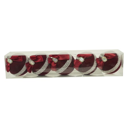 NATALUNA BOX 3 SFERE 10CM M.79 BORDO