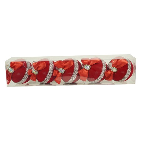 NATALUNA BOX 3SFERE 10CM M.79 ROSSO