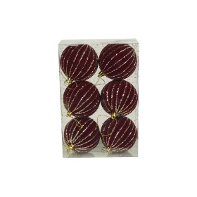 NATALUNA BOX 6SFERE 8CM M.64 BORDO