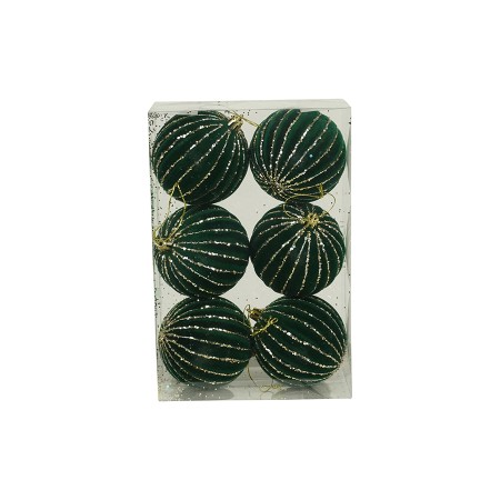 NATALUNA BOX 6SFERE 8CM M.64 VERDE S