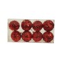 NATALUNA BOX 8 SFERE PALLINE DI NATALE DI COLORE ROSSO CM. 8
