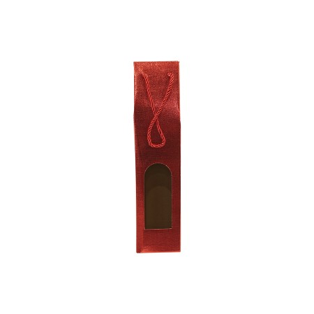 NATALUNA BUSTA REGALO PORTABOTTIGLIA  COLORE ROSSO CM. 9x9x38,5