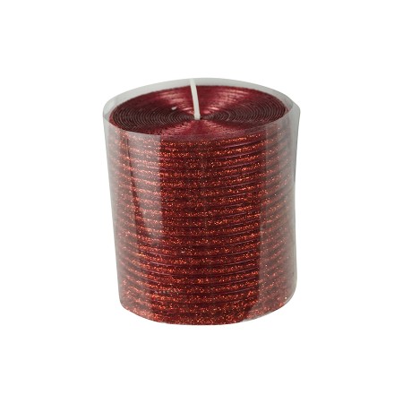 NATALUNA CANDELA 7,5X7,5CM M.6S2140 ROSSO