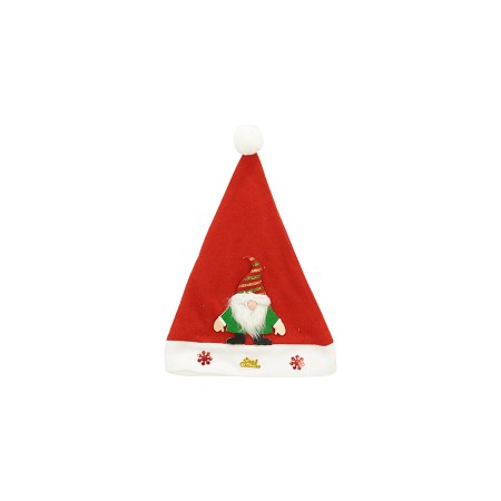 NATALUNA CAPPELLO DI NATALE CON DECORO GNOMO CM. 40