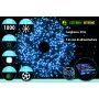 NATALUNA CLUSTER 1000LED LUCI DI NATALE PER USO ESTERNO CAVO VERDE LUCE BIANCA 8 FUNZIONI MT. 20