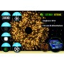 NATALUNA CLUSTER 3000LED LUCI DI NATALE PER USO ESTERNO LUCE CALDA 8 FUNZIONI MT. 60