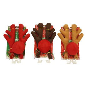 NATALUNA DECORAZIONE NATALE PER AUTO 3 COLORI ASSORTITI CM. 40x26