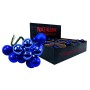 NATALUNA GRAPPOLO 12 SFERE DI VETRO LU/MA/PE DI COLORE BLU CM. 2