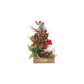 NATALUNA PIANTINA DECORO NATALE CON BABBO NATALE CM.  20x42