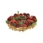 NATALUNA PORTA TEALIGHT 4 FIAMME COLORE ROSSO CM. 32