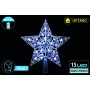 NATALUNA PUNTALE A FORMA DI STELLA PER ALBERO DI NATALE CON 15LED BIANCO FREDDO PER INTERNO CM. 22