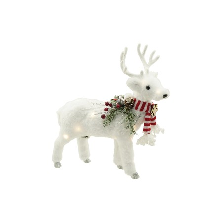 NATALUNA RENNA DI NATALE CON LED 38X43CM