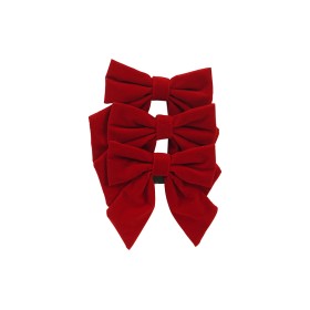 NATALUNA SET 3 FIOCCHI VELLUTO D.T 16X22CM ROSSO