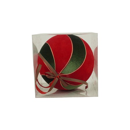NATALUNA SFERA 20CM M.83 ROSSO/VERDE