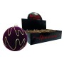 NATALUNA SFERA PALLINA DI VETRO PER ALBERO DI NATALE VELLUTO JNS34 COLORE BORDEAUX CM. 8
