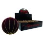 NATALUNA SFERA PALLINA DI VETRO PER ALBERO DI NATALE VELLUTO JNS36 COLORE BORDEAUX CM. 10